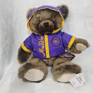 Disney Aladdin Plush Bear Theater Broadway Purple Outfit 12" Stuffed Toy w/ Tags